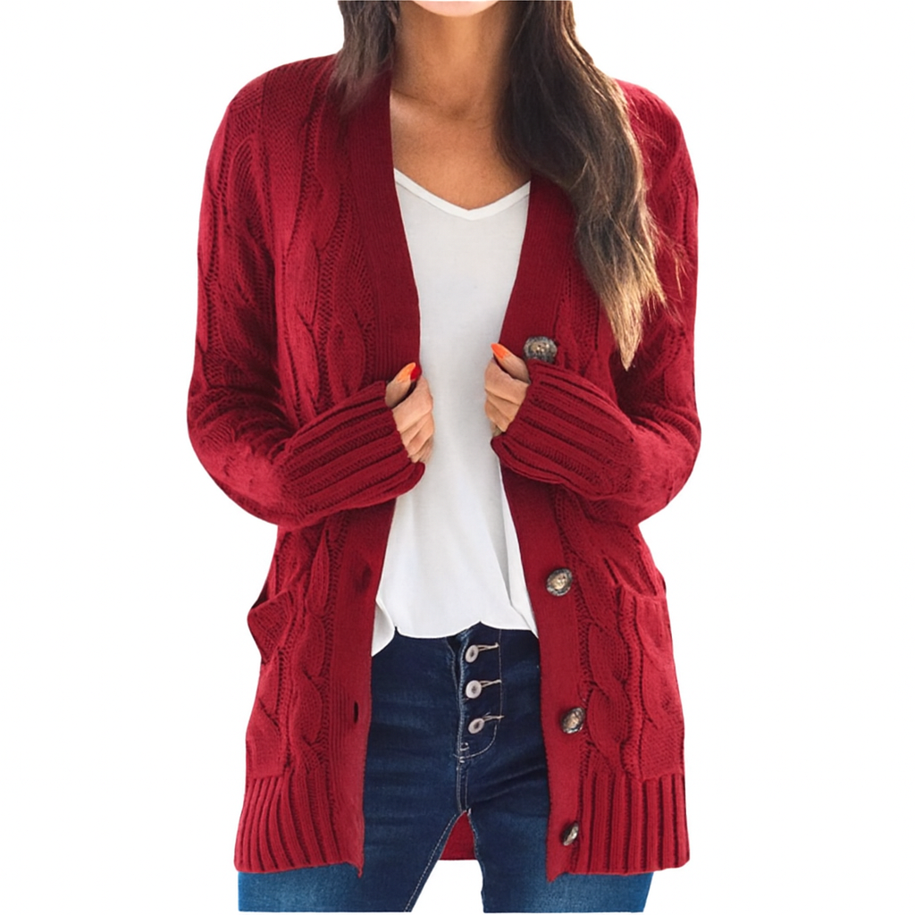 KNIT BUTTON DOWN CARDIGAN