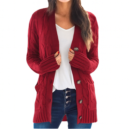 KNIT BUTTON DOWN CARDIGAN