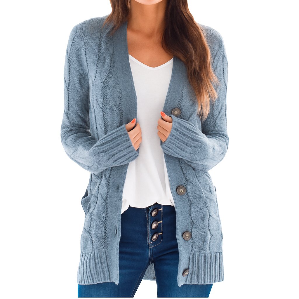 KNIT BUTTON DOWN CARDIGAN