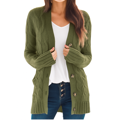 KNIT BUTTON DOWN CARDIGAN