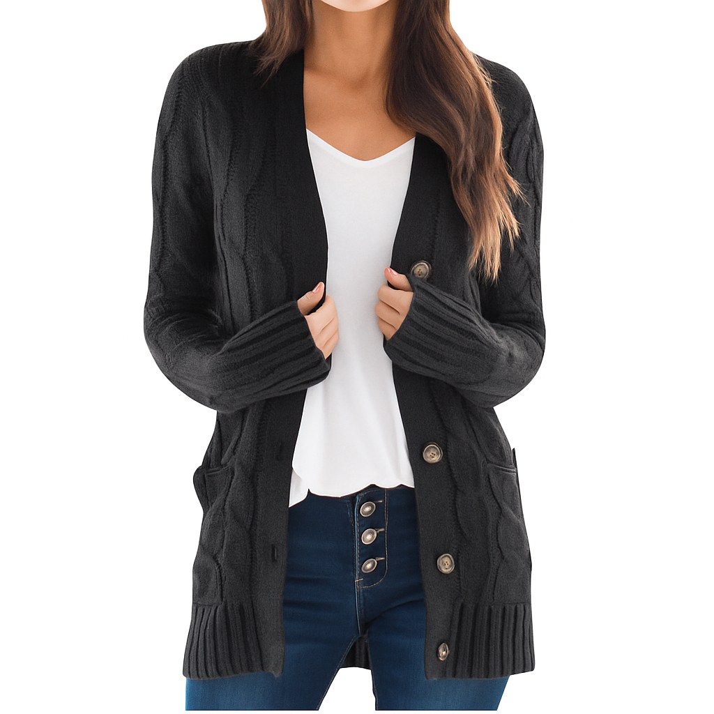 KNIT BUTTON DOWN CARDIGAN