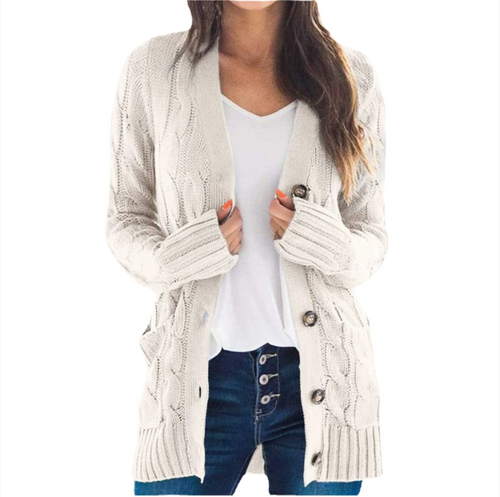 KNIT BUTTON DOWN CARDIGAN