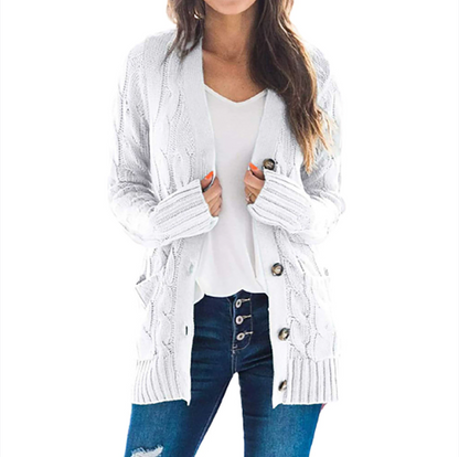 KNIT BUTTON DOWN CARDIGAN